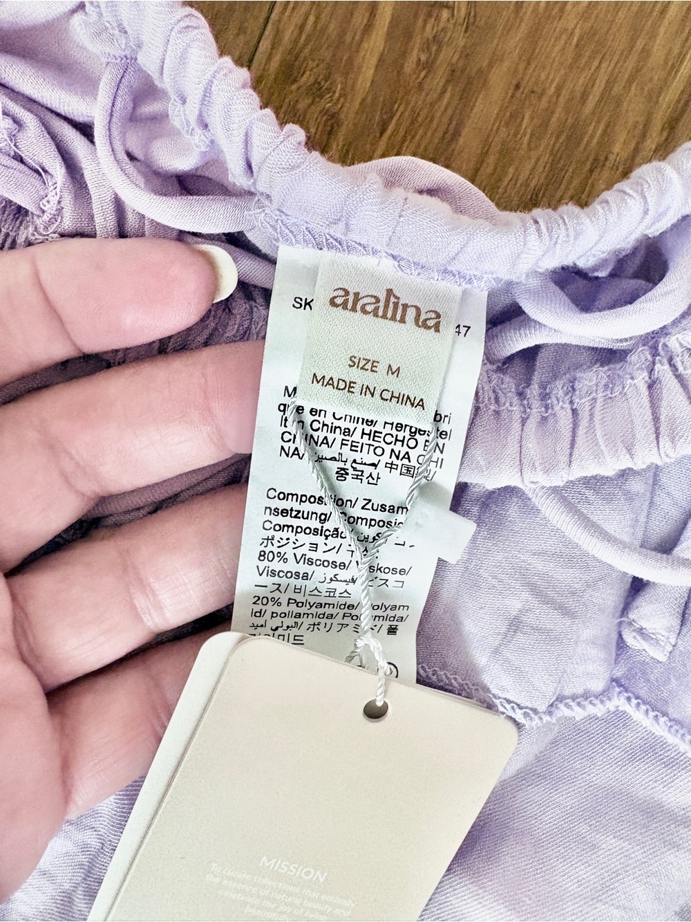 Aralina NWT Loungewear Shorts Swim Cover Shorts Lavender Ruffles Nighty Shorts M - Picture 10 of 11
